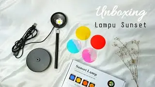 Shopee Haul sunset lamp termurah || Aestetich parah