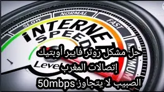 الحل الوحيد لمشكل روتر فايبرfiber optique اتصالات المغرب لا يتجاوز خمسين ميجا50mbps