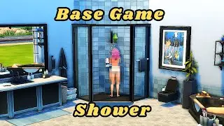 The Sims 4 - ✨Step by Step Base Game Walk In Shower 🚿 || No CC || Bathroom tips and tricks