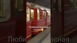 Красная Стрела покидает Черкизовскую #красная #стрела #краснаястрела #метро #номерной