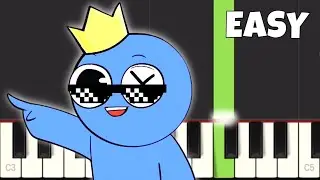 Toca Toca Toca - EASY Piano Tutorial - Rainbow Friends Animation