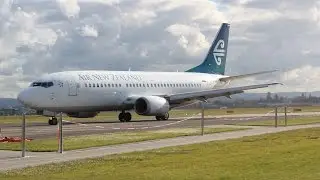 Air New Zealand 737-300 Startup & Takeoff at Tauranga Airport