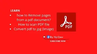 How to remove pages from pdf document, Scan and Convert pdf to jpg or Image