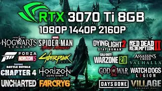 RTX 3070 Ti + Ryzen 7 5800X3D | Test in 20 Games | RTX ON/OFF + DLSS | 1080p - 1440p & 4K | 2023