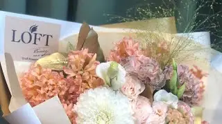 Букет в персиковых оттенках