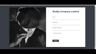 Create Attractive Shelby Company Sign Up Form Using HTML & CSS under 9 minutes (Peaky Blinders)