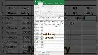 Create Salary Sheet in Excel 