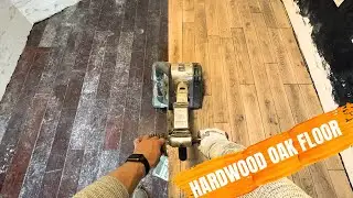 Amazing HARDWOOD OAK floor refurbishment GUEST ROOM RENOVATION PART 3 | My first house vlog #19
