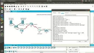 2.6.1.3 Cisco Packet Tracer 7.2 - Configure Cisco Routers for OSPF md5 Authentication