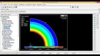 Ansys Tutorials - Analysis of symmetric circular cylinder in Ansys Apdl
