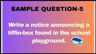 Write a notice announcing a tiffin-box found in the school playground.