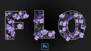 How to Create Floral text design - Typography design - Tutorials Photoshop