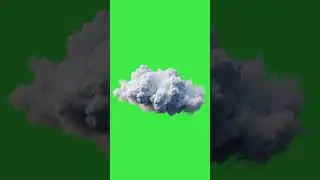 Volumetric Cloud Green Screen 4K - (Seamless Loop) 