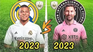 Epic Encounter: Mbappe Real Madrid takes on Messi Inter Miami 🔥💪😲