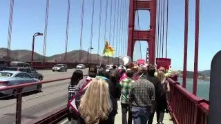 "No KXL Pipeline" Protest - Golden Gate Bridge