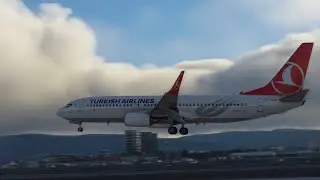 MSFS Landing Sofia LBSF PMDG 737-800 Turkish
