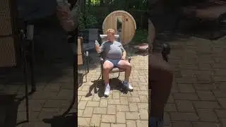THE SECOND DADS SIT ON THE PATIO