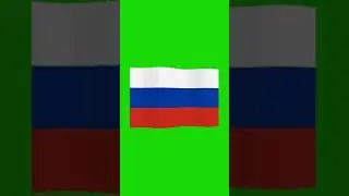 Russia flag green screen ll 