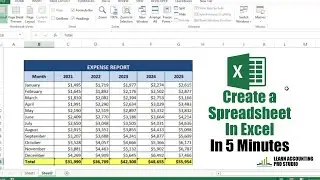 How to Create a Spreadsheet in 5 minutes in Microsoft Excel l Learn Accounting Pro Studio