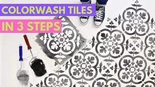 How To Stencil Colorwash Tiles In 3 Easy Steps