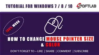 How to Change Cursor and Pointer Size in Windows10 | Increase Pointer Size & Change Color in Hindi