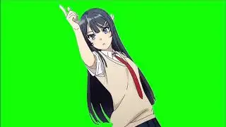 ✔️GREEN SCREEN EFFECTS: anime girl - Mai Sakurajima