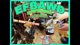 How to install B series in EF Civic Chassis Part 1 |  Hasport Performance Racing Mounts BAWD kit!
