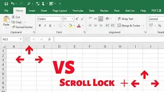 How to scroll through the worksheet without changing the active cell in Excel