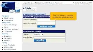 How to manage affiliate programs in CubeCart
