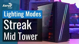 AeroCool Streak RGB Mid Tower Case - 18 Lighting Modes