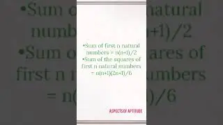 Math formula | Aspect of Aptitude | Tamil #shorts