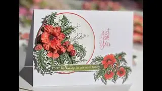 How to Create 3 different cards with 3D Poppies & digital downloads