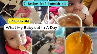 What My 6 month Old Baby Eat in a Day~(5-6)Month Baby's first Food Recipes + Baby Routine~momVlogger