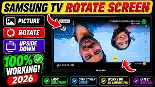 SAMSUNG TV SCREEN ROTATION SETTINGS, SAMSUNG TV ROTATE SCREEN