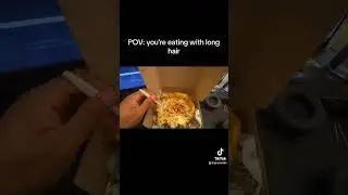 Eating with long hair #longhair #longhairproblems #dreadhead #eatingasmr  #skit