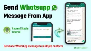 Send Whatsapp messages from app | Whatsapp integration | Creative Developers