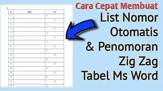 How to Quickly Create Automatic Numbers in a Word Table | Create an Attendance List in Word