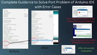 How to solve port problem of Arduino IDE | Error while installing| 