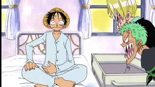 Mugiwaras comendo a vontade no banquete do Rei Cobrar Pai da Vivi.