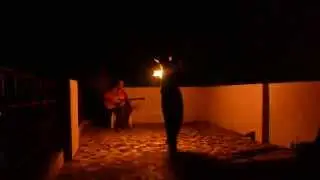 Acoustic Music & Fire POI as a Wedding present to Indian newlyweds.