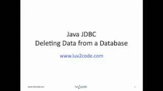 JDBC Tutorial   Part 4  Deleting Data from a MySQL Database HD