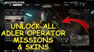 How to Unlock All Adler Operator Skins Black Ops Cold War - Urban Infiltration & Born to Battle