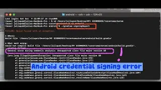 Flutter android ./gradlew signingReport error: Unsupported class file major version 60