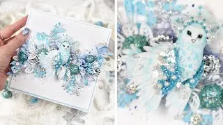 ⭐Зима вдохновляет на создание красоты! Делаю открытку без цветов, но с другим красивым декором⭐