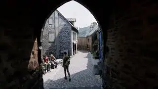 SALERS, Cantal, Auvergne, réaménagement, rue du Beffroi, rue du Coustil.