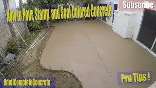 How to Pour, Stamp, and Seal a Colored Concrete Backyard Patio
