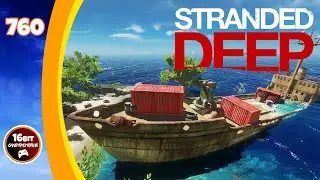 Carrying Red Container Panels On A Large Raft - Stranded Deep (760)