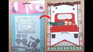 Carte de Noël avec les dies de chez Action / Christmas card with Action dies #Action #Christmas card