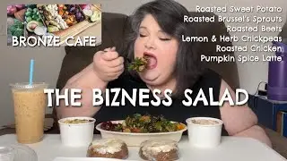 The Bizness Salad from Bronze Cafe Roasted Vegetables and Fall Vibes Mukbang