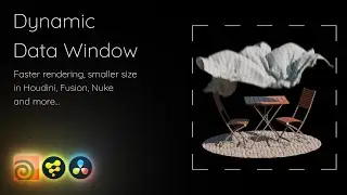 Dynamic Data Window, Auto Crop Mask, Overscan in Houdini Solaris, Karma + Fusion/Resolve Speed Tips